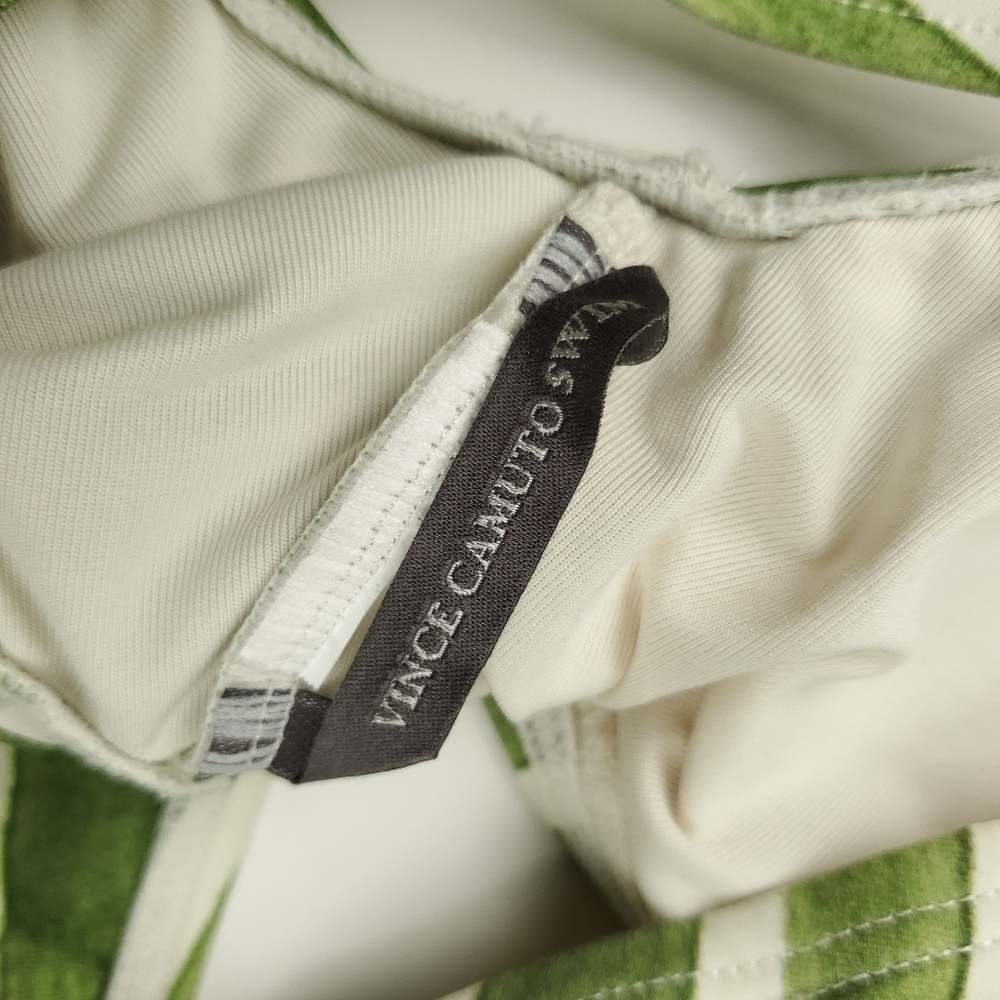 Vince Camuto Green Stripe Cutout Wrap Swimsuit - Picture 11 of 14